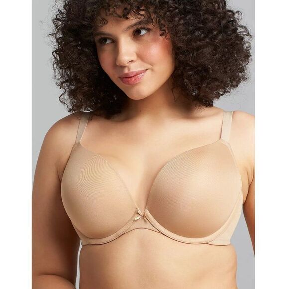 Cacique Bra 46DD Deep Plunge Beige Nude - Picture 1 of 15
